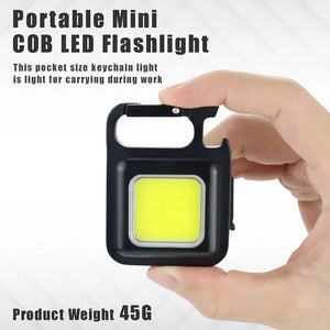 "Rechargeable Mini LED Flashlight with COB Glare and USB Charging - Perfect Keychain Light for Emergency Situations, Camping, and Hiking - by Westtune"