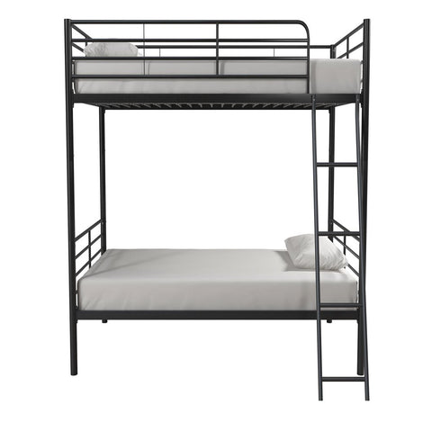 Image of Mainstays Convertible Twin over Twin Metal Bunk Bed, Black