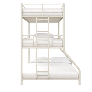 DHP Everleigh Kids' Triple Bunk Bed, Twin over Twin over Full, off White