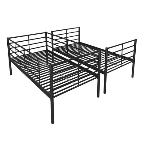 Image of Mainstays Convertible Twin over Twin Metal Bunk Bed, Black