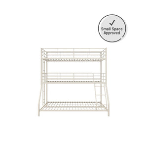 DHP Everleigh Kids' Triple Bunk Bed, Twin over Twin over Full, off White