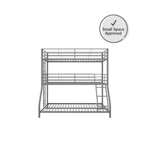 "Silver Twin over Twin over Full Everleigh Kids' Triple Bunk Bed by DHP"