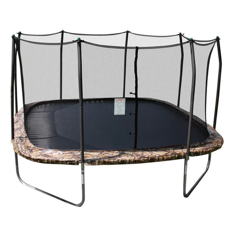 Image of Camo 14' Square Trampoline with Safety Enclosure