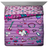 Jojo Siwa Twin/Full Reversible Comforter and Sham Set, Kid'S Bedding, Nickelodeon