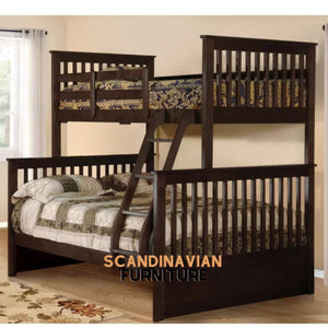 "Solid Wood Twin over Full Bunk Bed - Standard Size - Handmade"