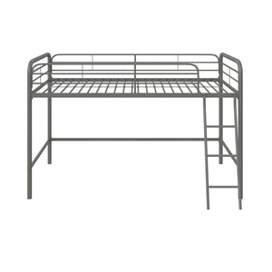 DHP Jett Junior Twin Metal Loft Bed, Silver